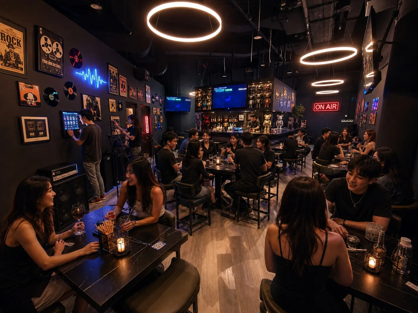 Main hall seating at REC. Studio Bar